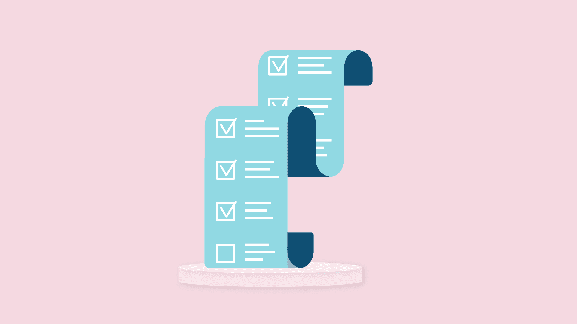 Abstract representation of a checklist