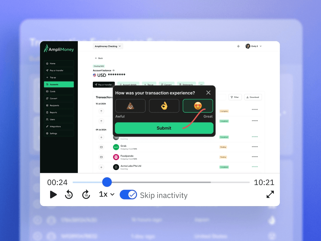 설문조사를 통한 사용자 행동 리플레이