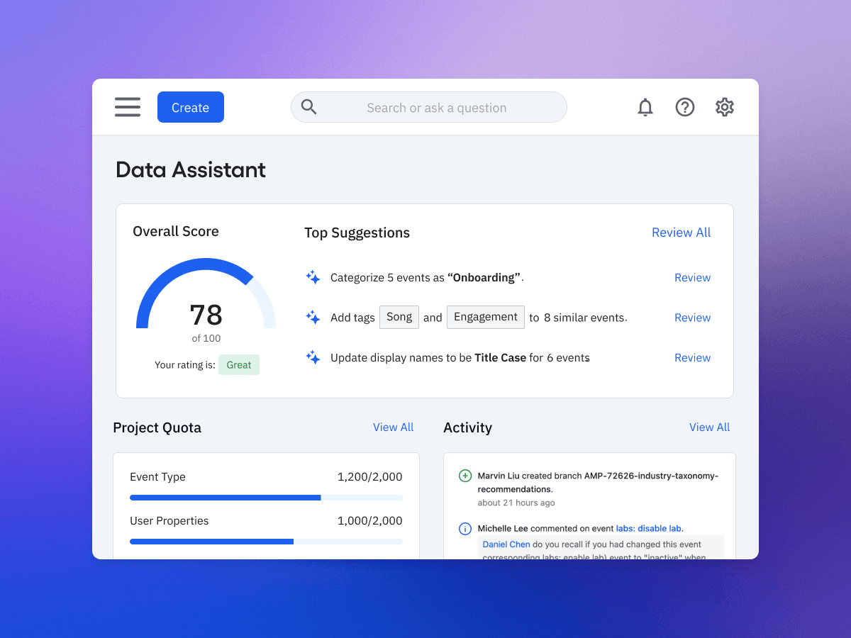 데이터 품질 및 규정 준수 제어를 보여주는 데이터 거버넌스 인터페이스