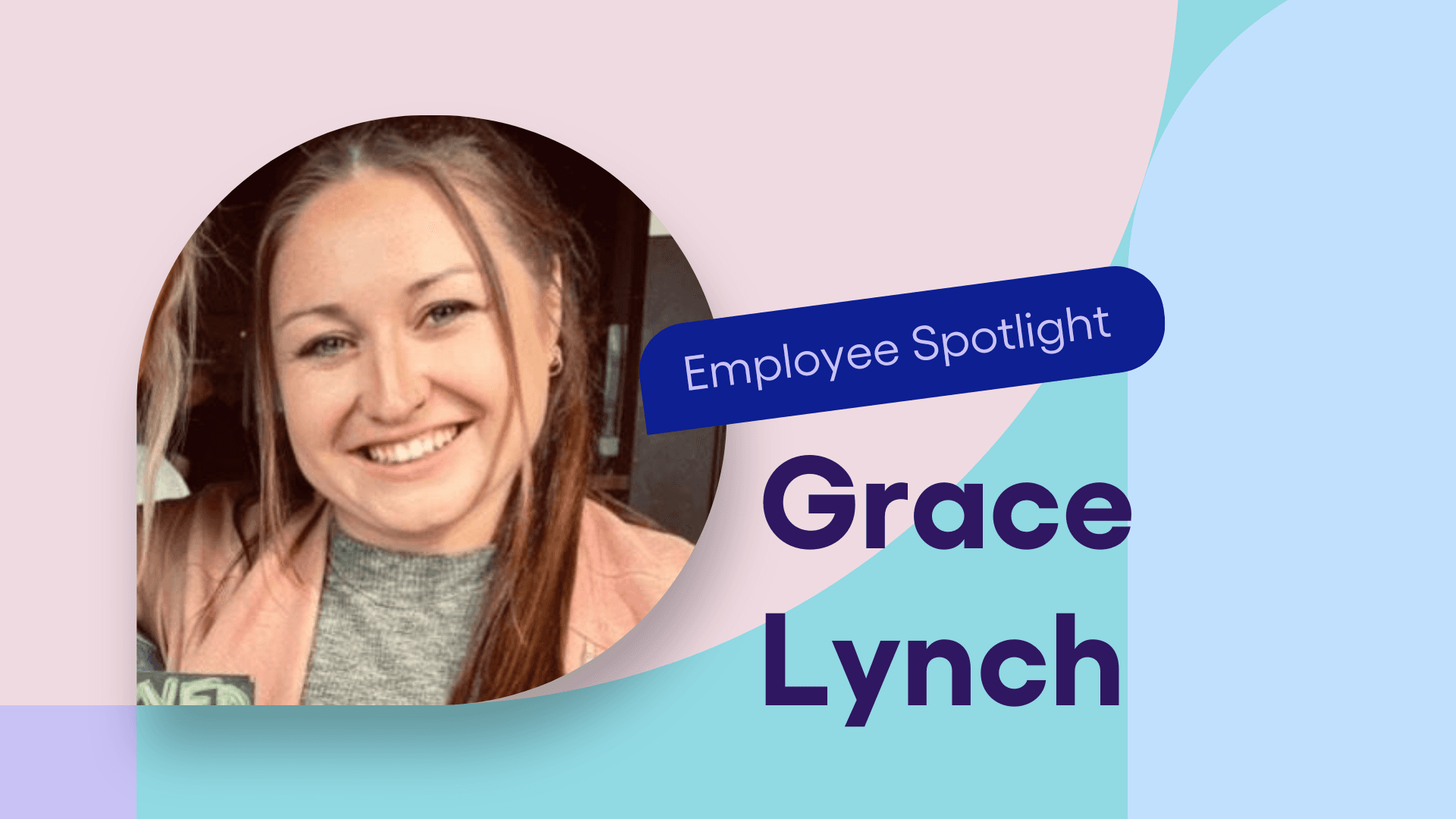 Headshot of Grace over a beautiful pastel mosaic