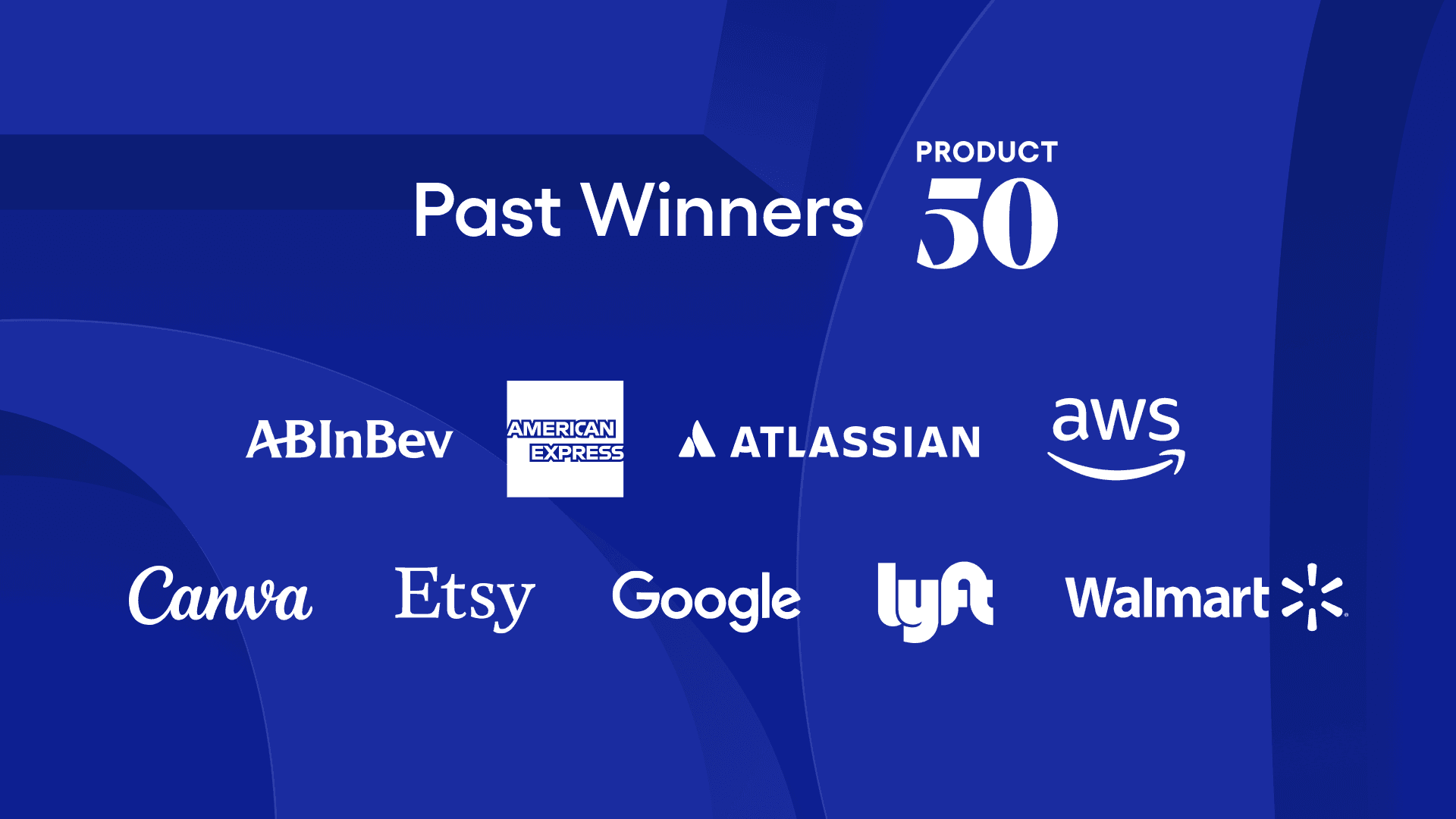 The logos of 2022 inaugural winners of Product 50