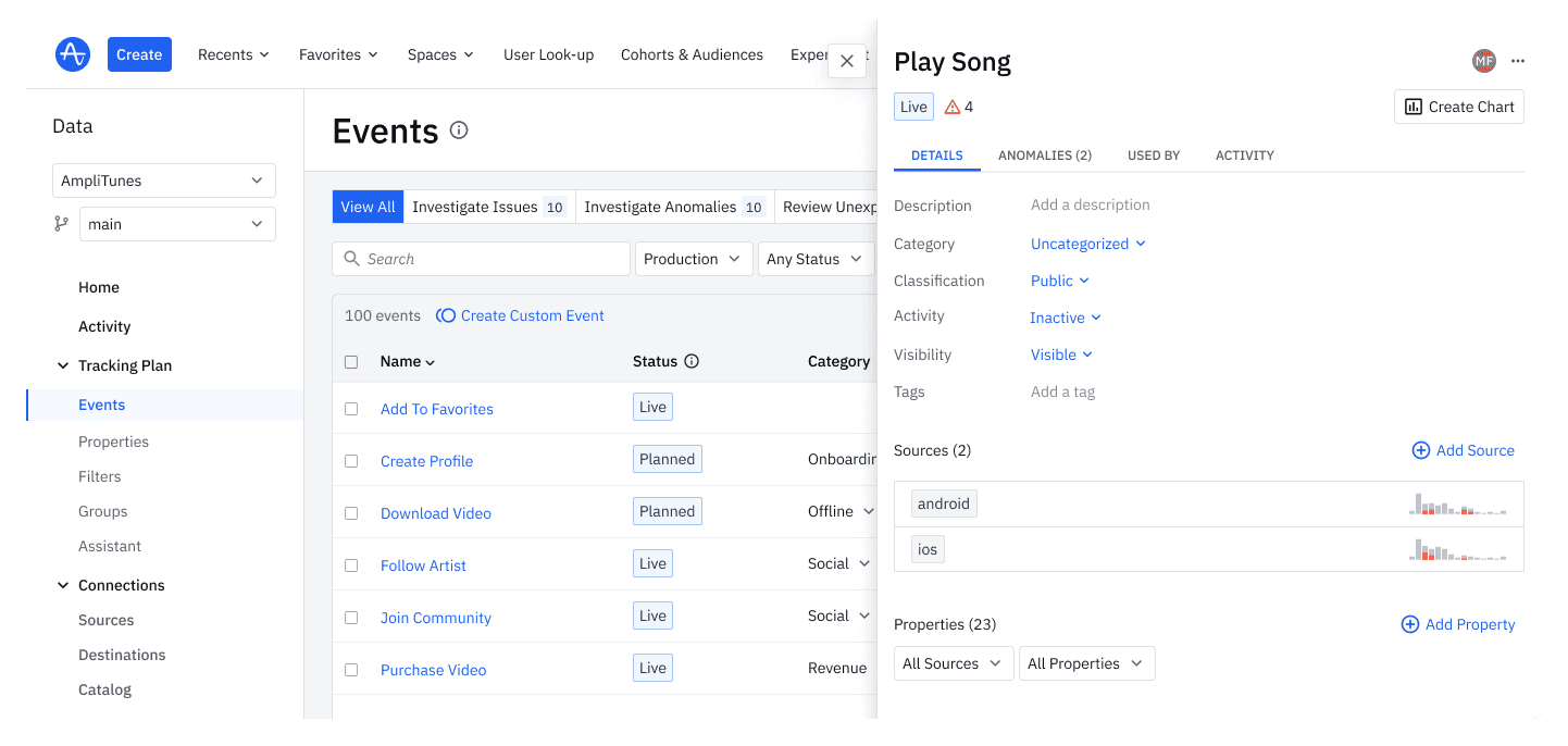 Amplitunes 이벤트 페이지