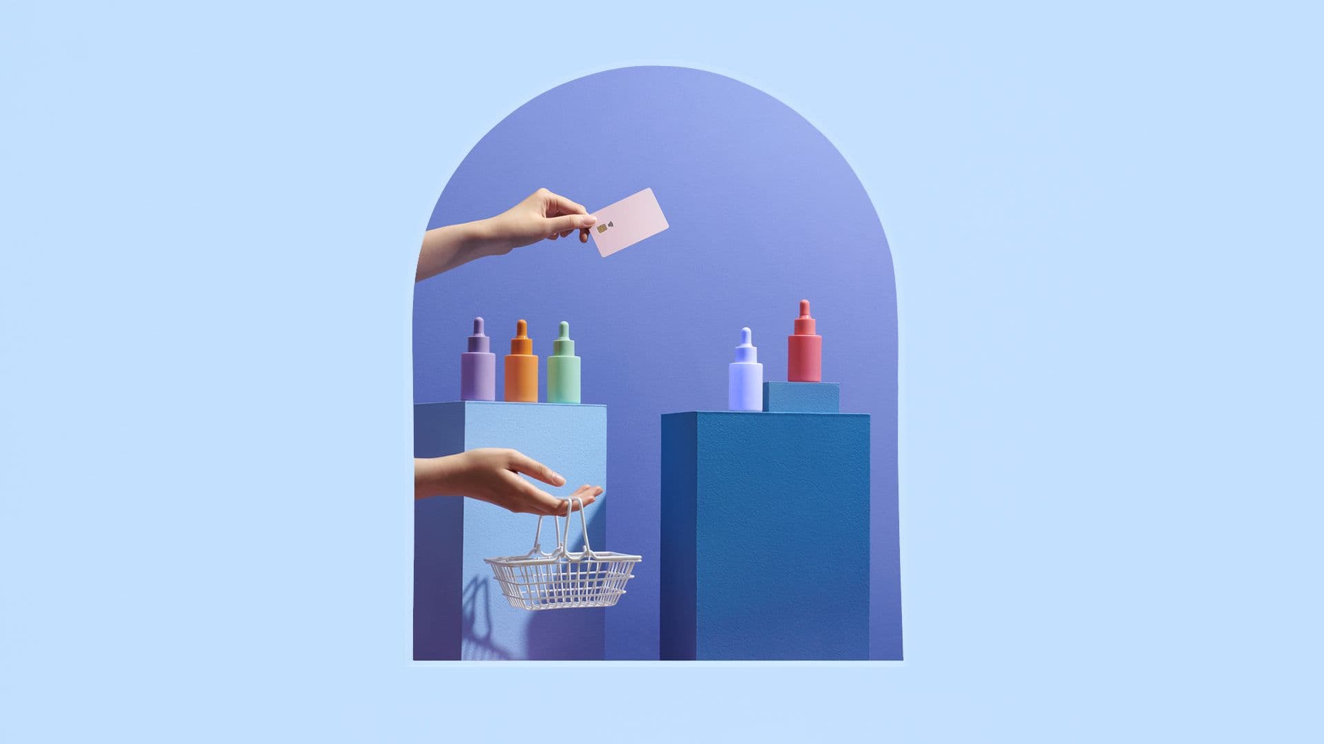 What is Web Personalization blog post illustration - shopping hands