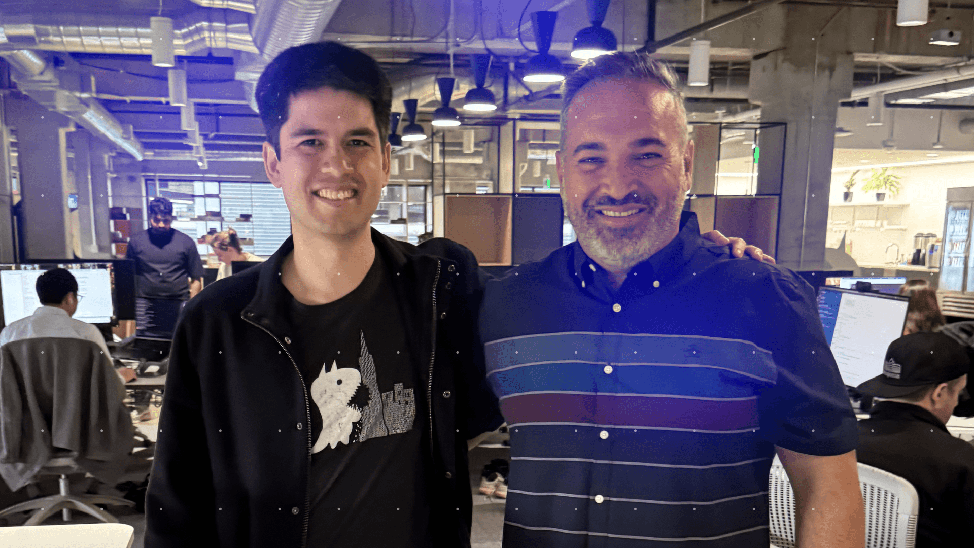 Amplitude CEO Spenser Skates and CPO Gab Menachem in Amplitude's SF office