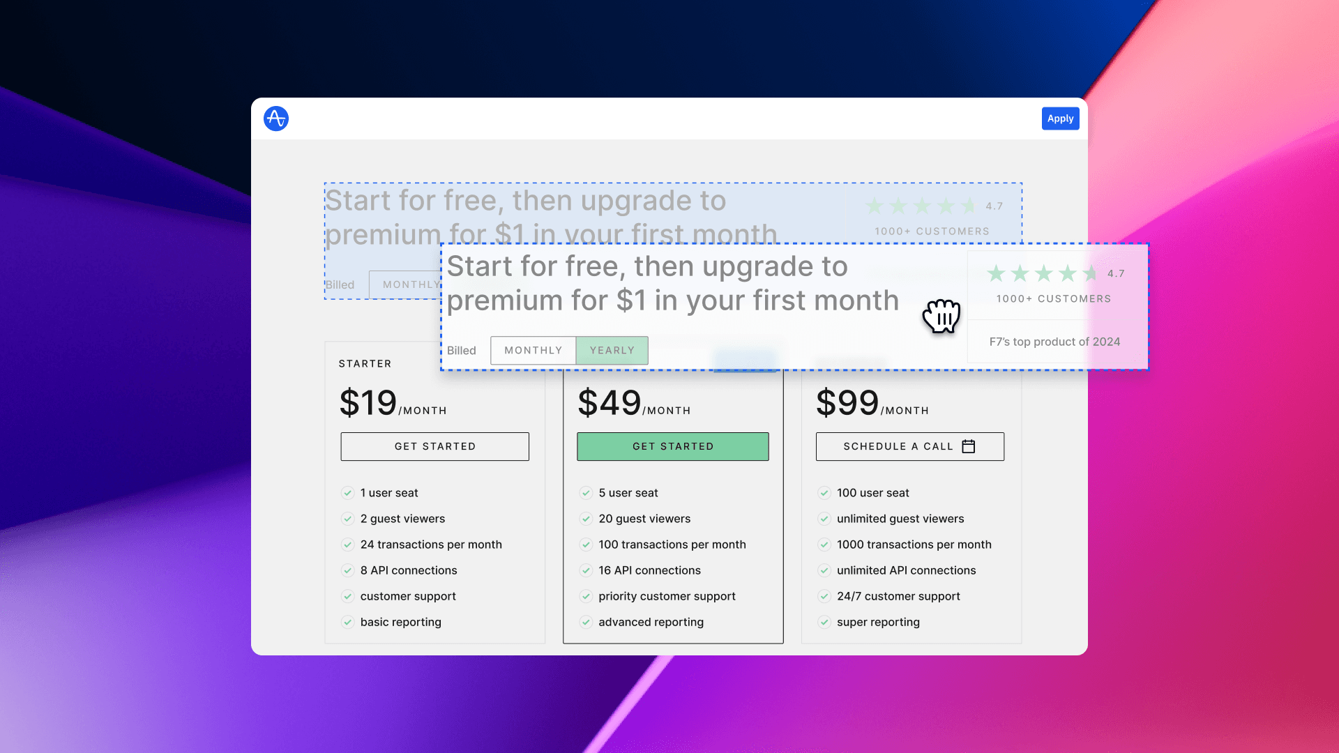 Amplitude Web Experiment's Rearrange Elements gives marketers a true drag-and-drop user experience