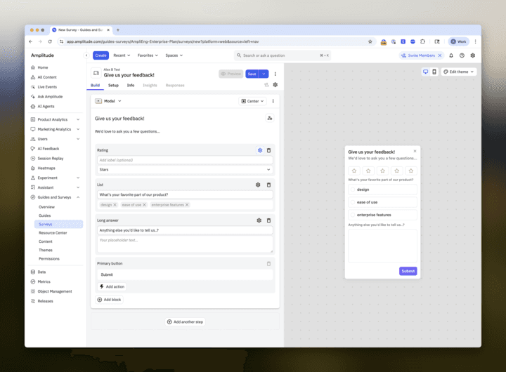 Multi-Question Steps for Surveys